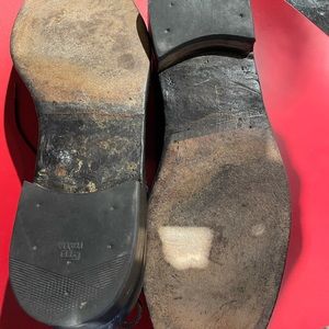 Salvatore Ferragamo Cap toe, Black dress shoes.